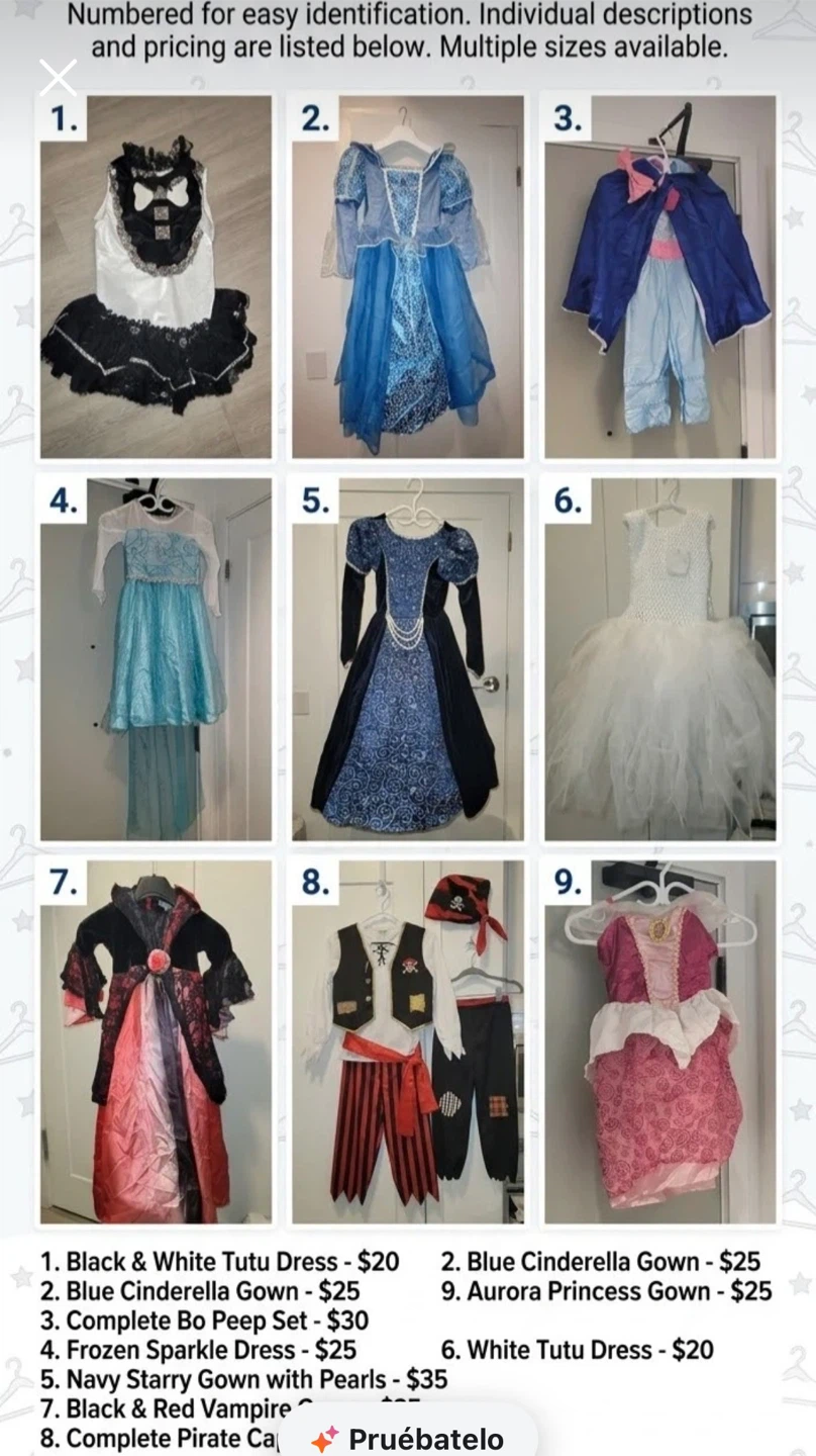 Assorted Kids Costume Dresses