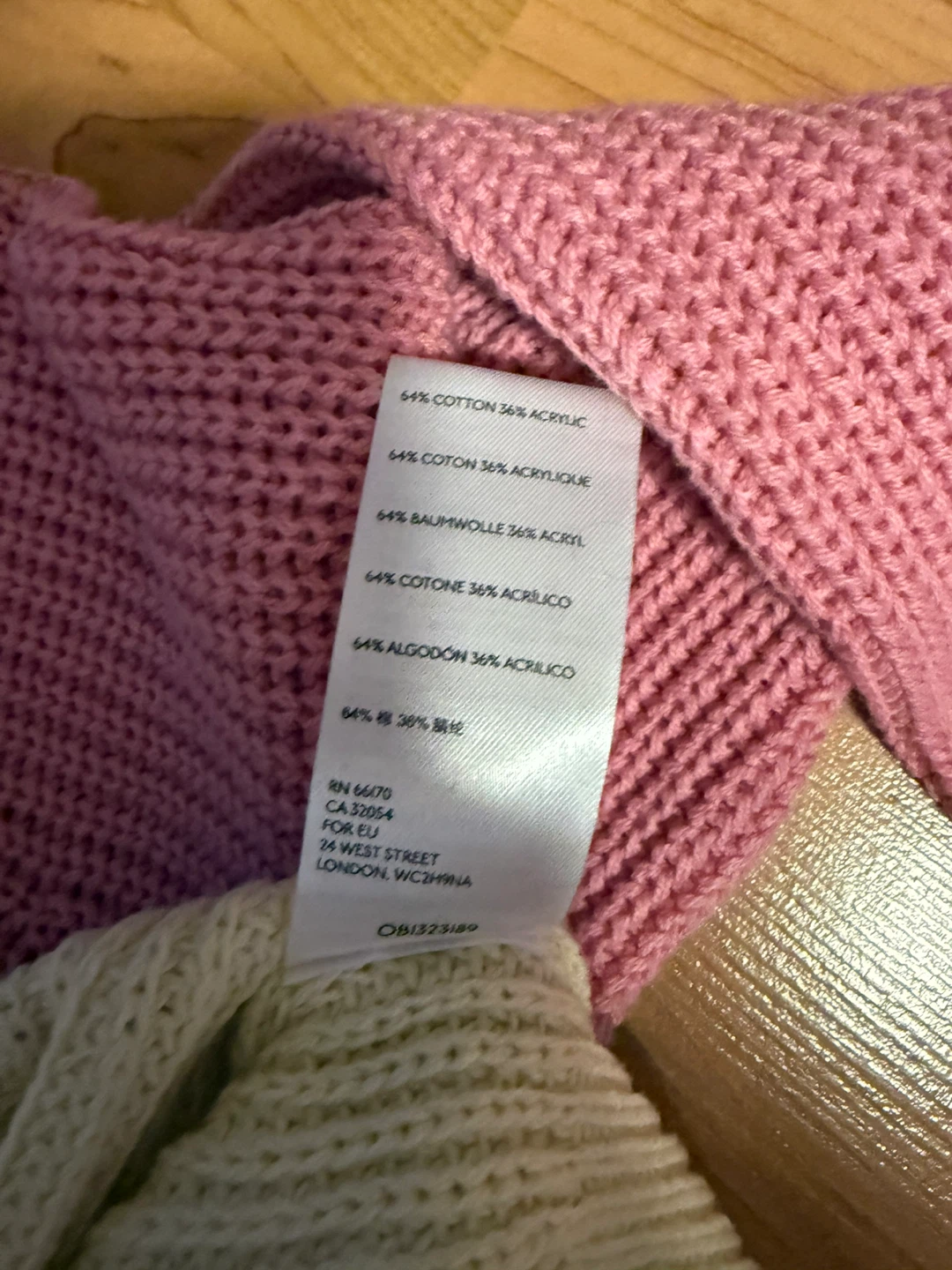 BDG Collared Knit Sweater Pink and Cream - photo 3