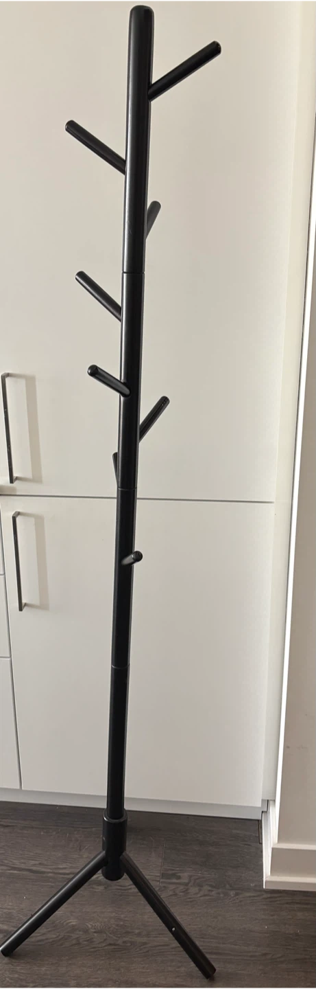 Black Standing Coat Rack