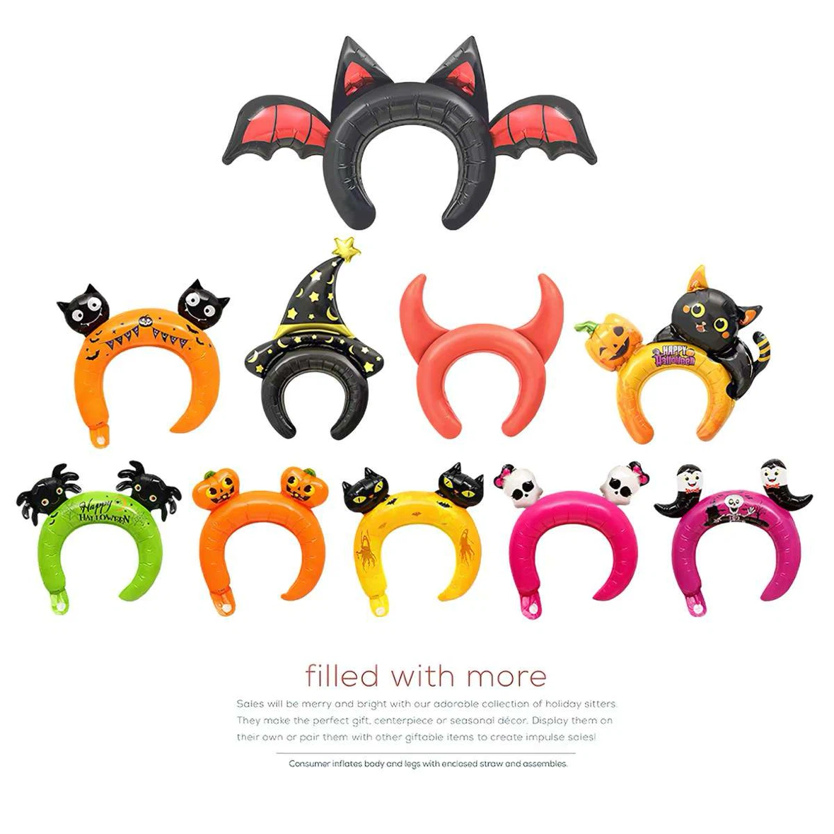 Assorted Inflatable Foil Balloons and Headbands - photo 3
