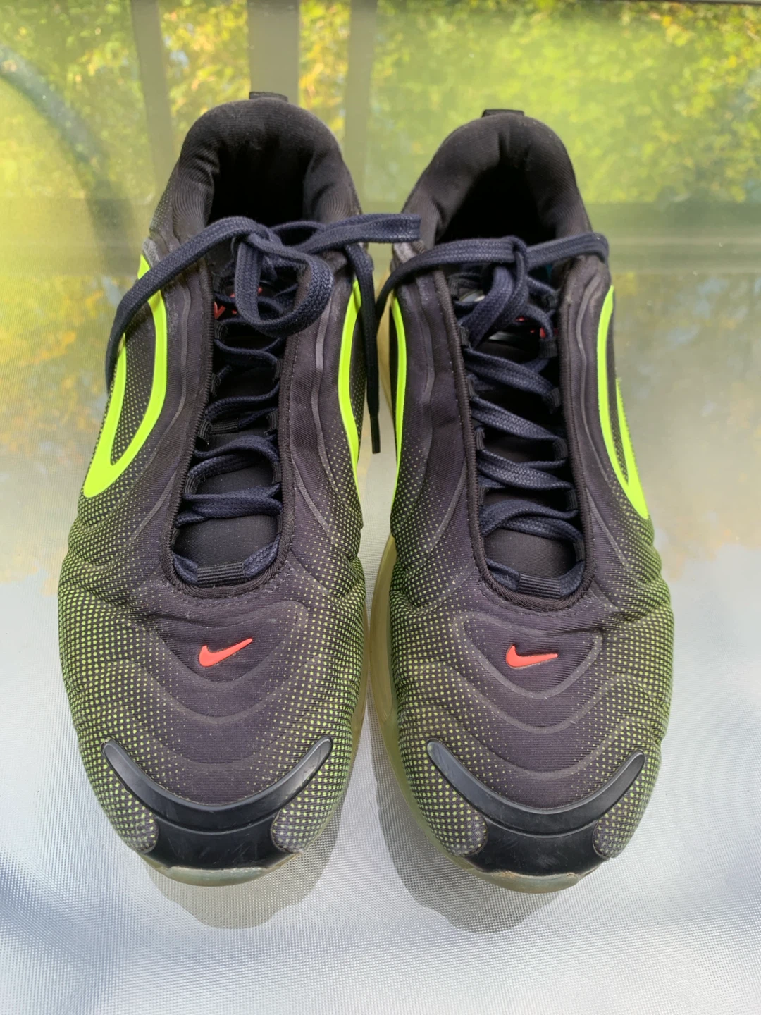Nike Air Max 720 Black and Neon Green Sneakers