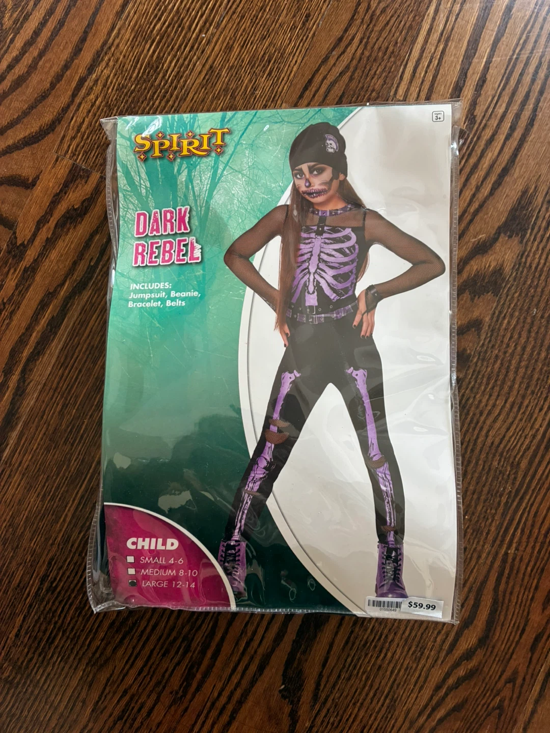 Spirit Dark Rebel Child Costume Large 12-14