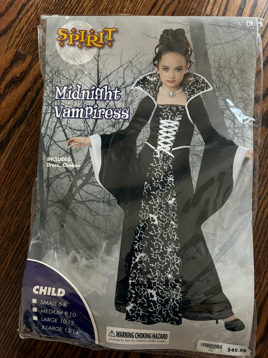 Spirit Midnight Vampiress Costume Size Large 10-12