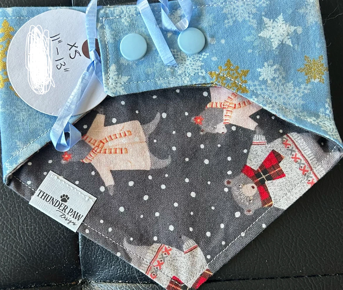 New! Reversible pet bandana in 4 patterns - photo 2