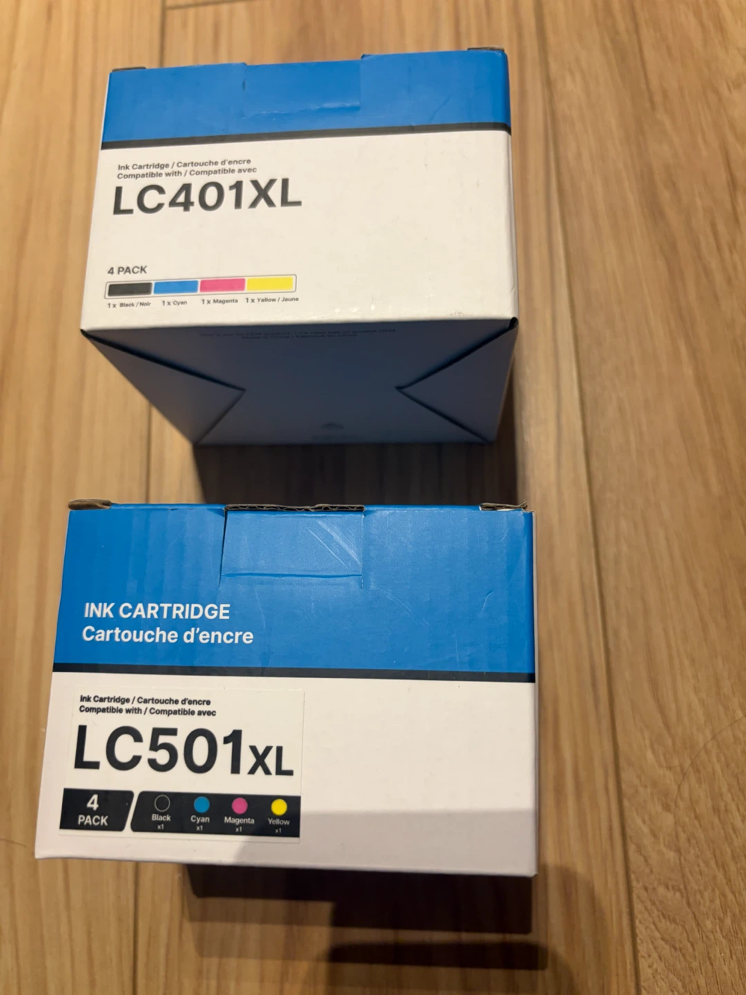 LC401XL and LC501XL Ink Cartridge 4-Packs