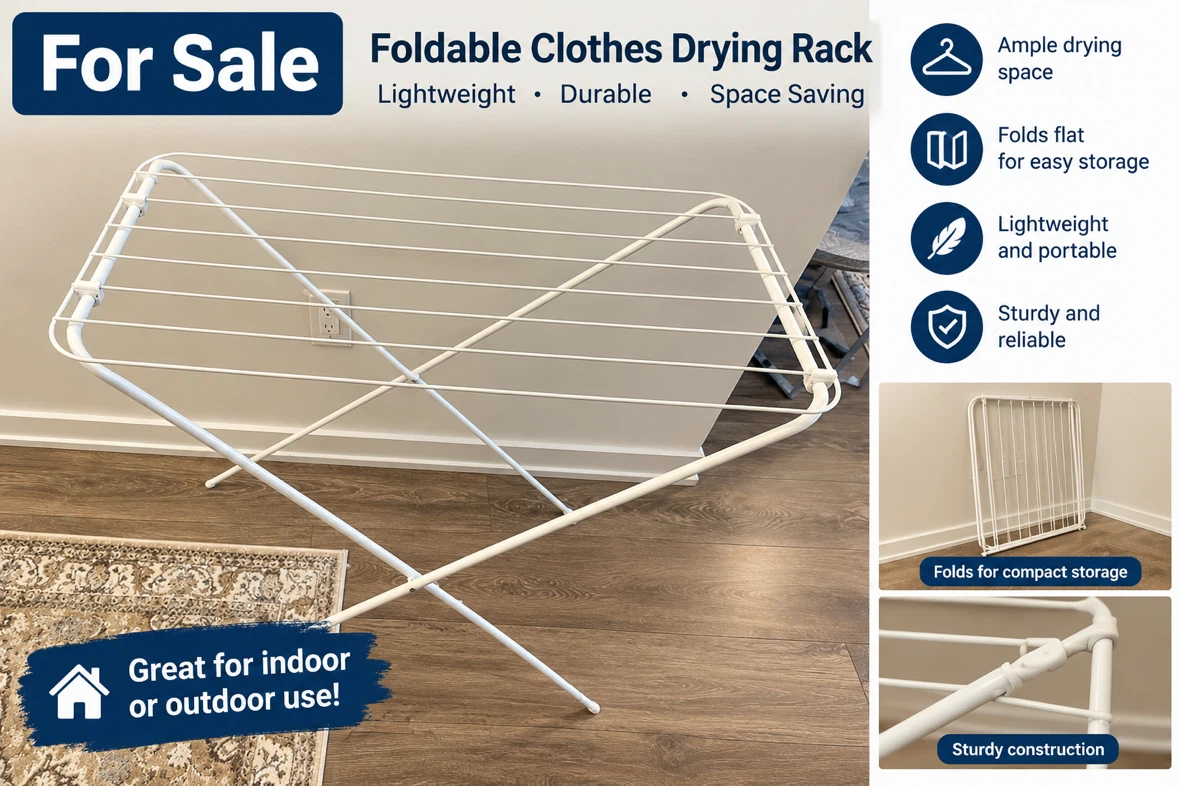 Foldable Clothes Drying Rack