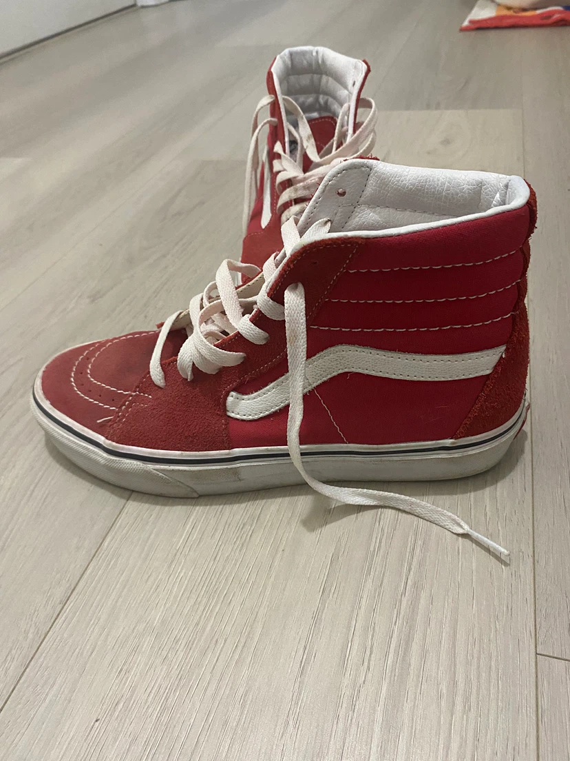 Red Vans Sk8-Hi Sneakers