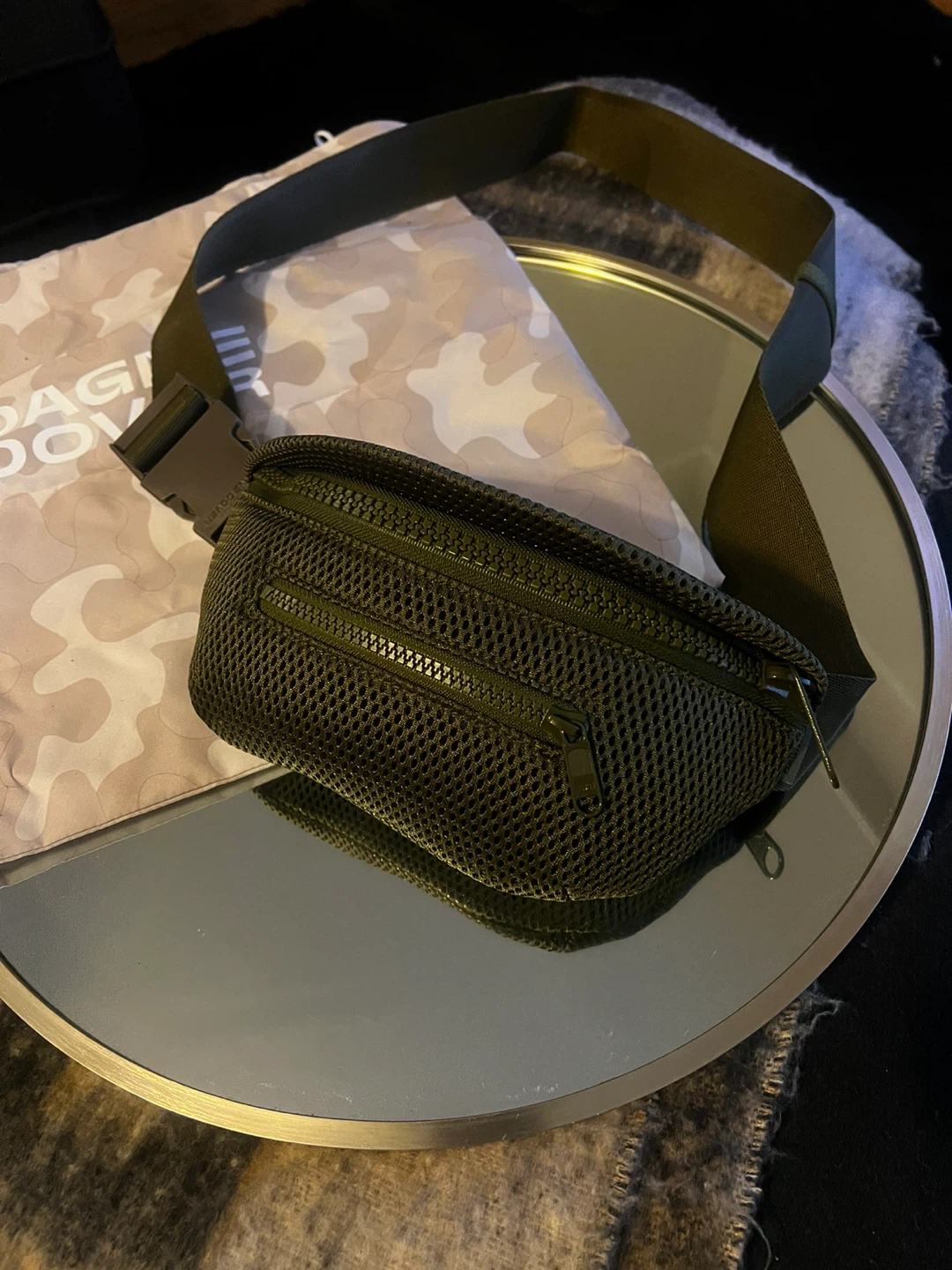 Dagne Dover Ace Fanny Pack in the Dark Moss