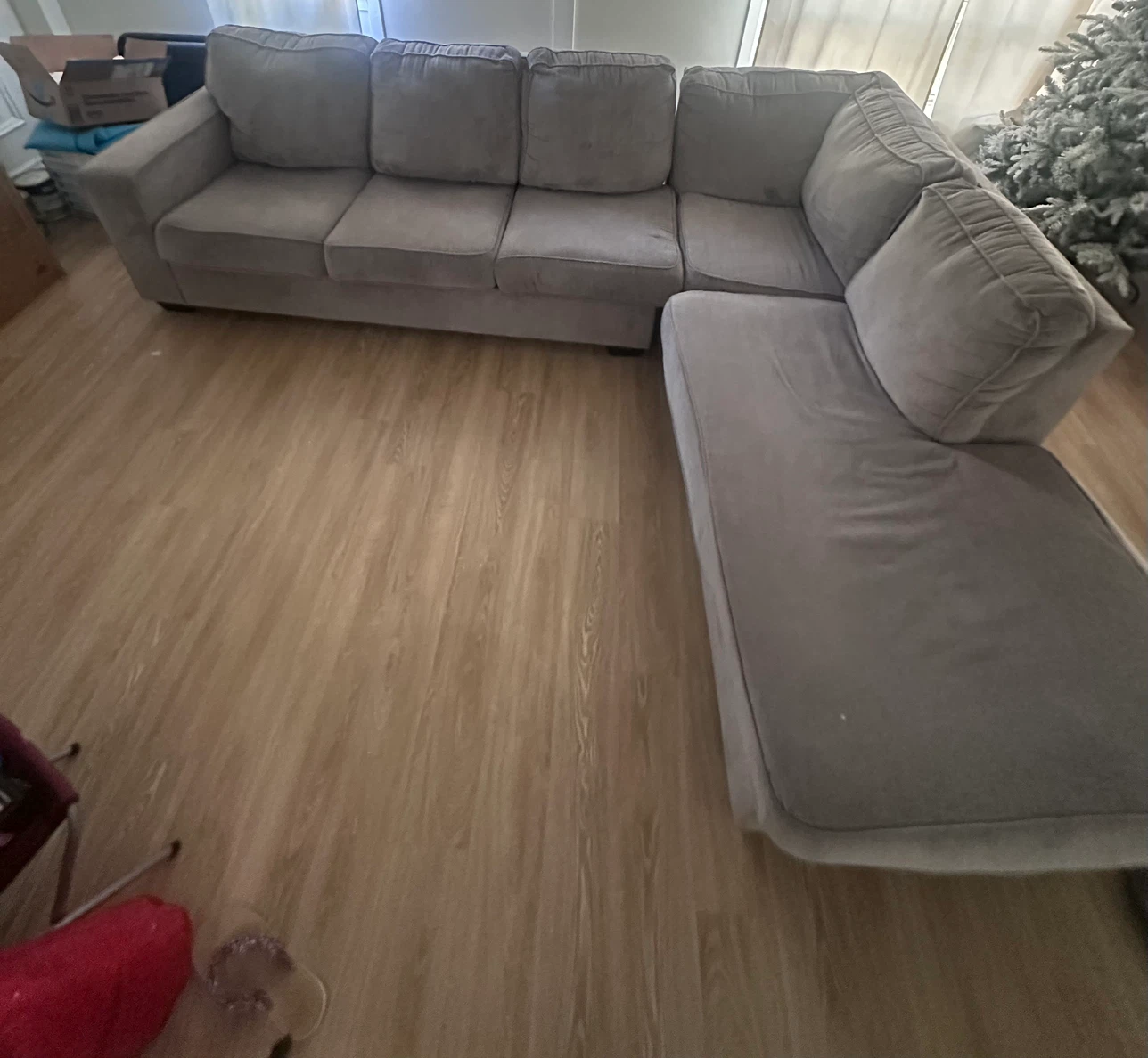 Ashley’s Grey Sectional Sofa with Chaise - photo 2