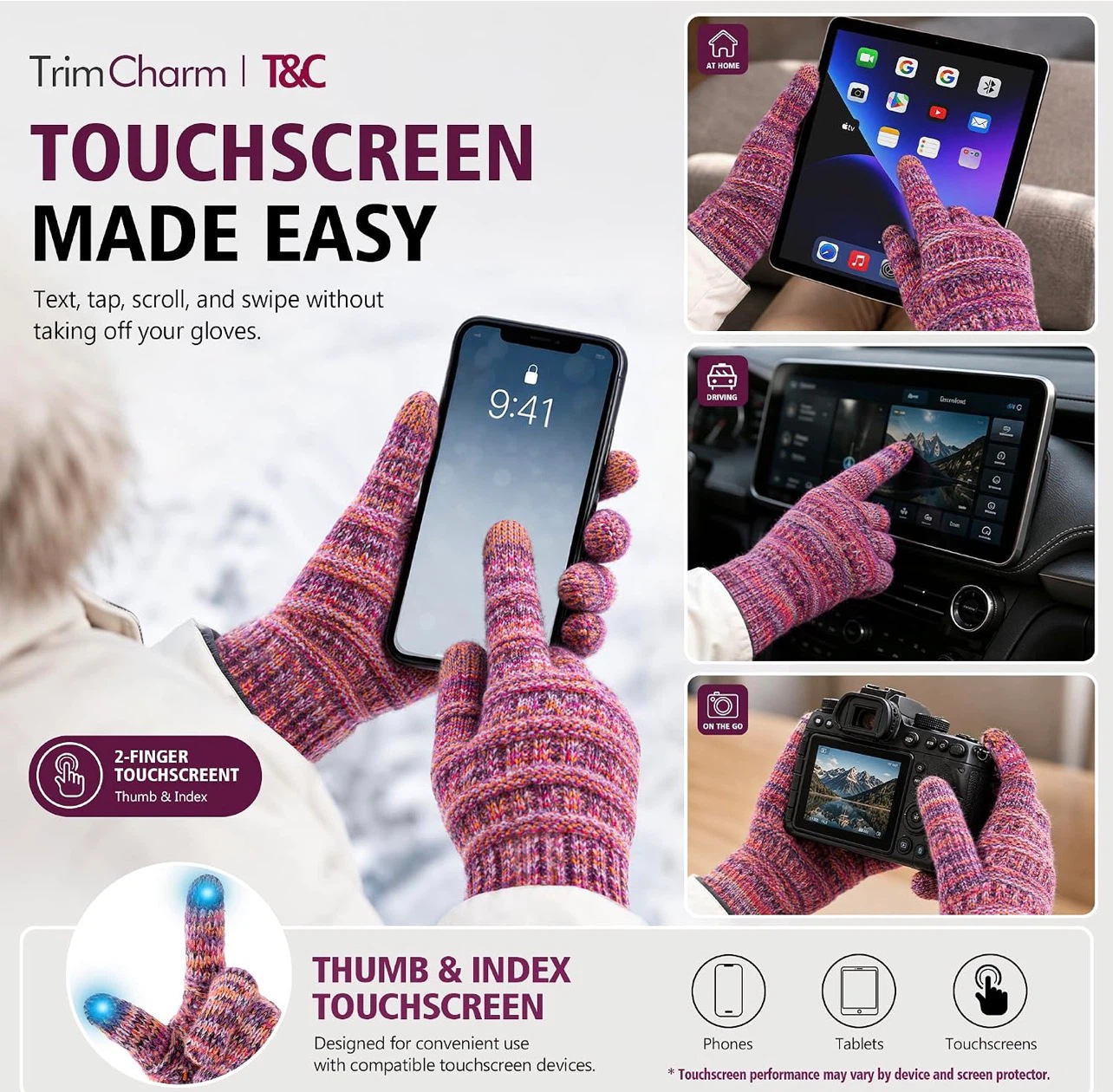 Multi-Tone Winter Gloves - photo 3