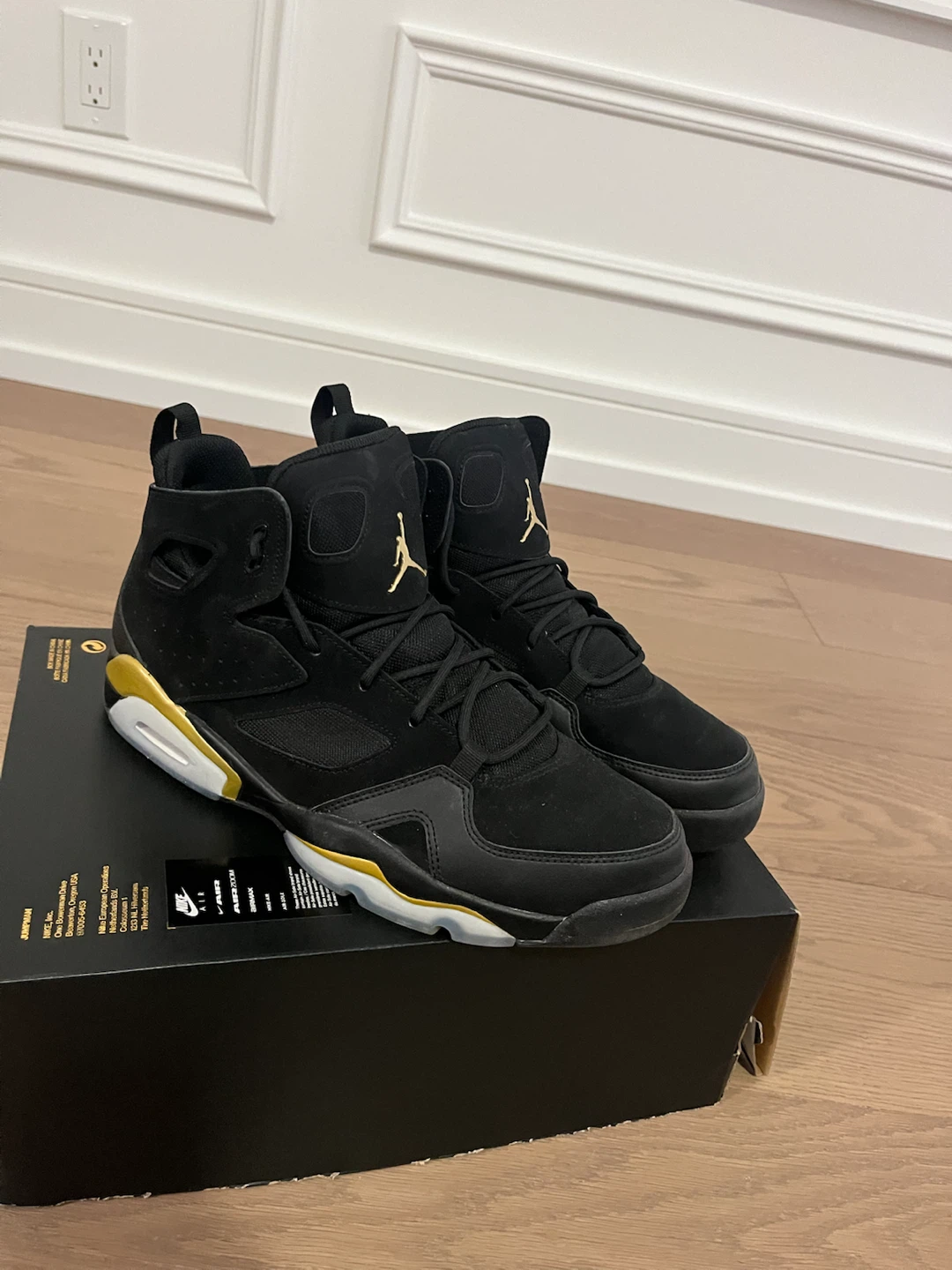 Nike Air Jordan Flight Club 91 Black Gold Size 10.5 - photo 3