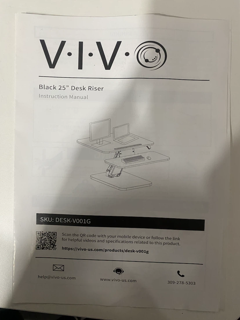 VIVO Black 25 inch Desk Riser - photo 3
