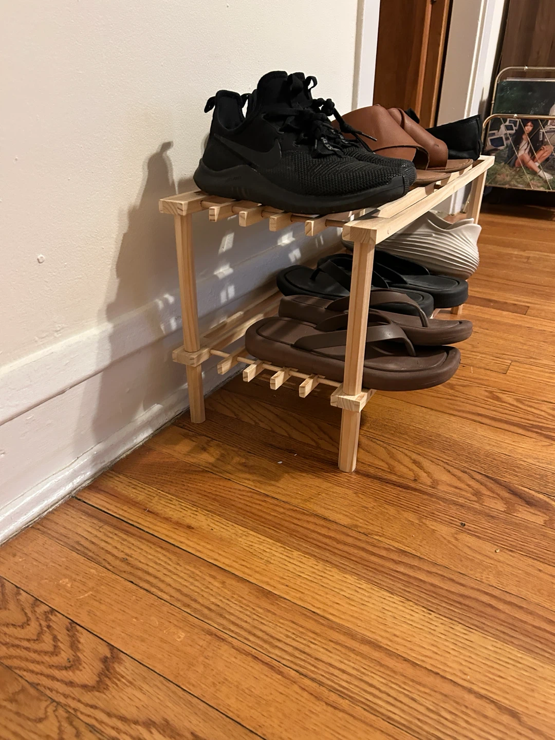 Two-Tier Wooden Shoe Rack - photo 3