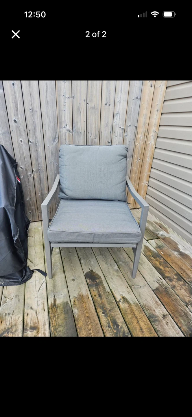 Outdoor patio chairs with cover