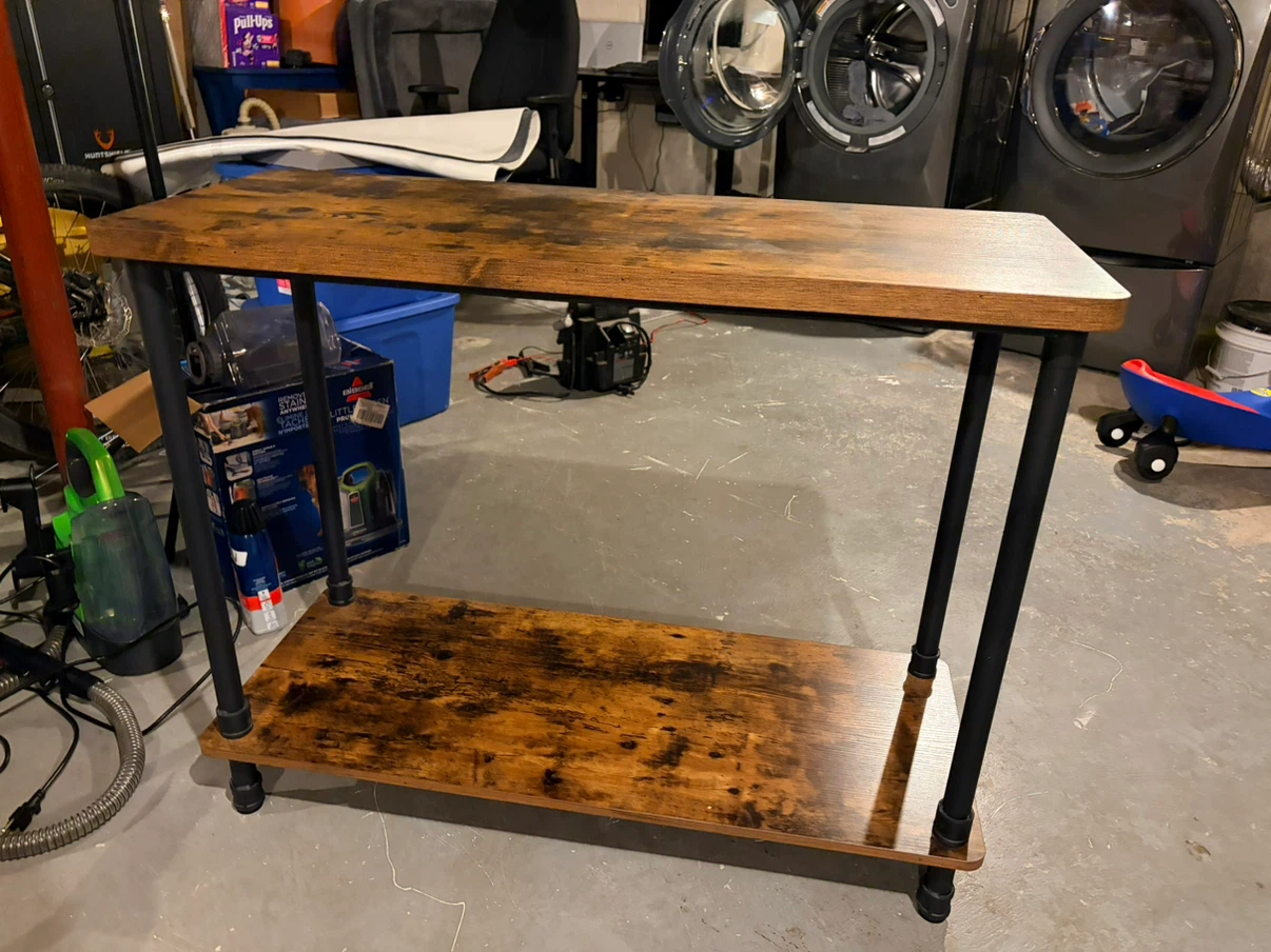 Rustic Industrial Console Table