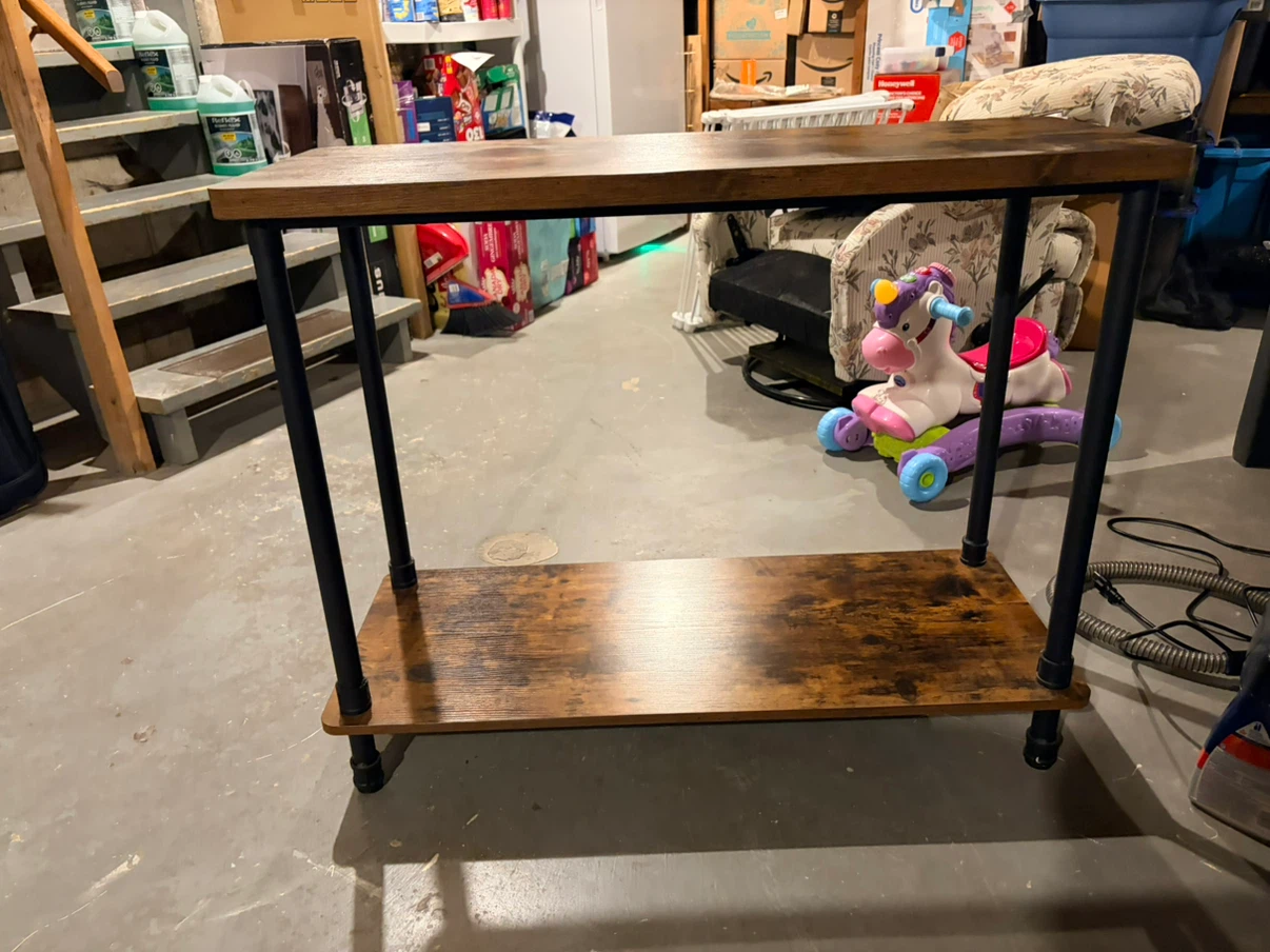 Rustic Industrial Console Table - photo 3