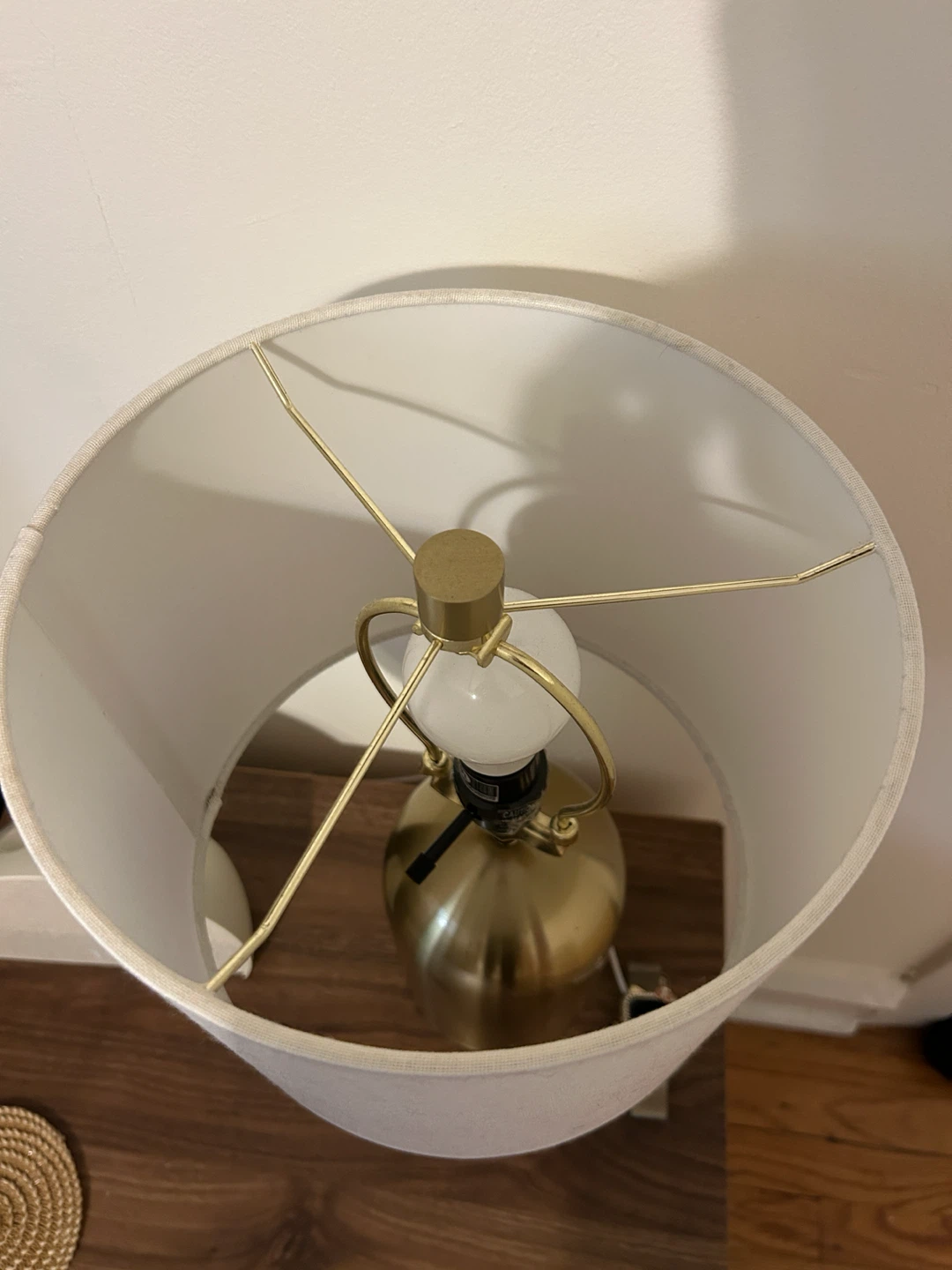 Modern Gold Table Lamp with Fabric Shade - photo 3