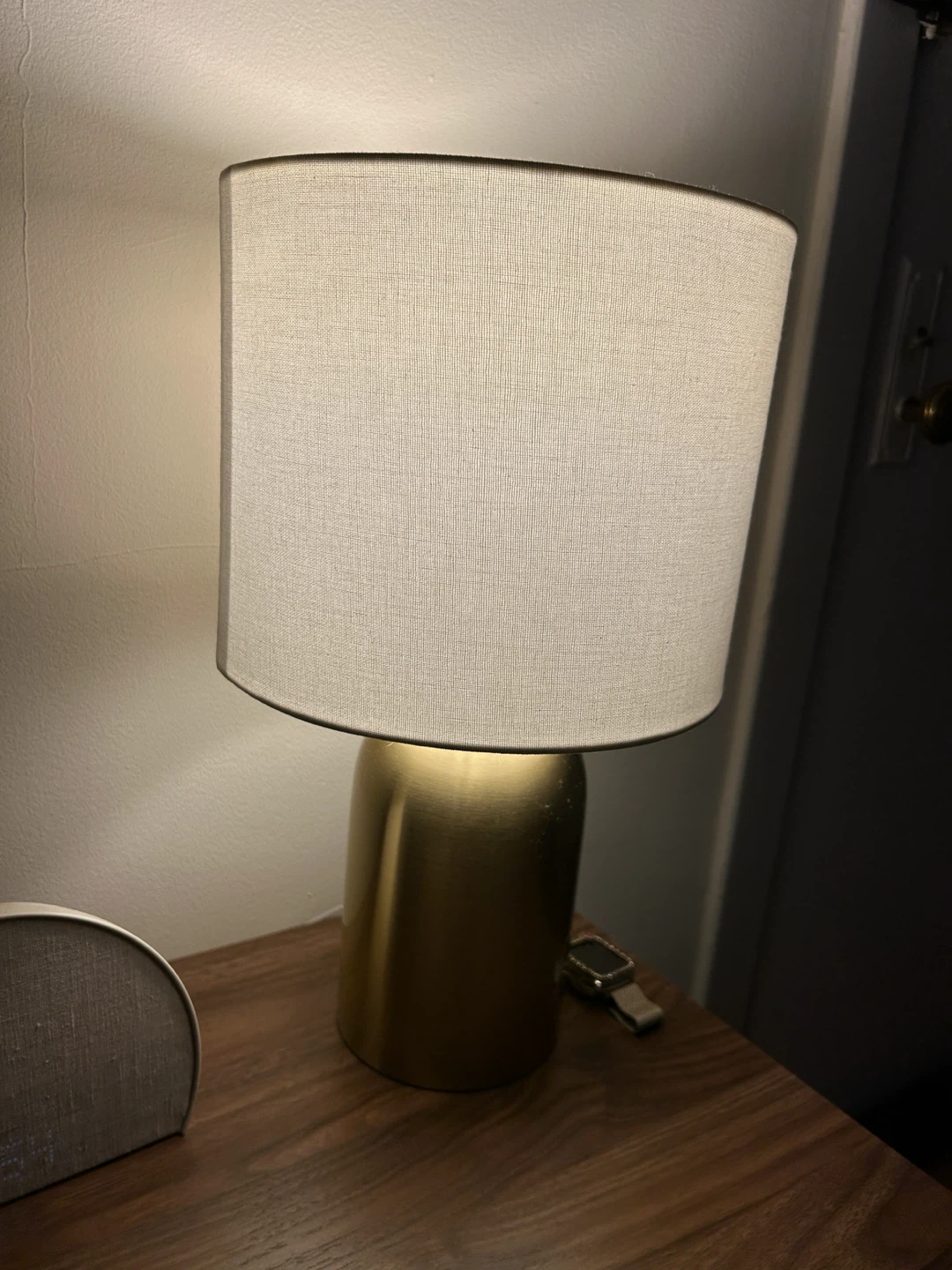 Modern Gold Table Lamp with Fabric Shade - photo 4