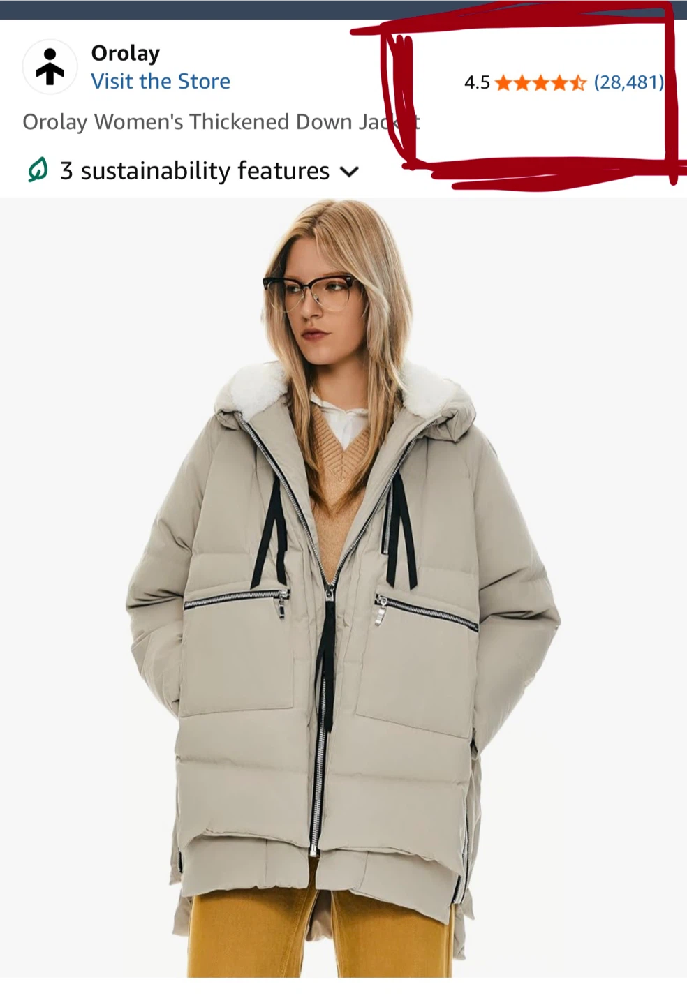 Brand New! Orolay Women's Thickened Down Jacket - photo 4