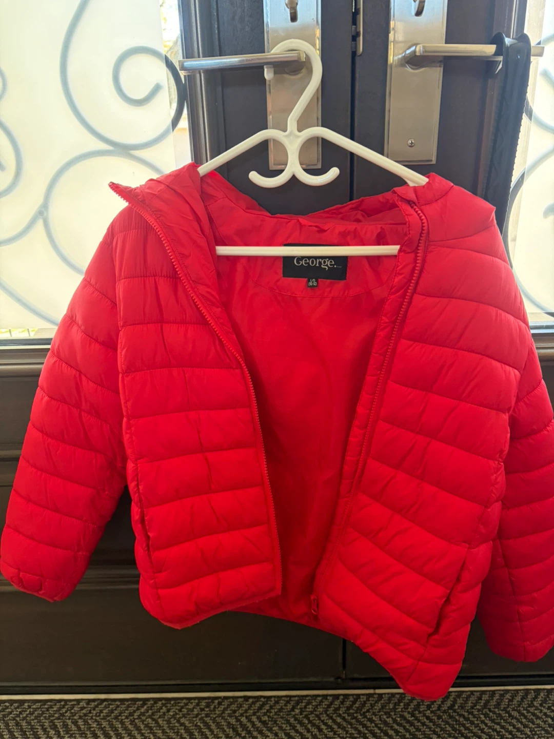 George red puffer jacket