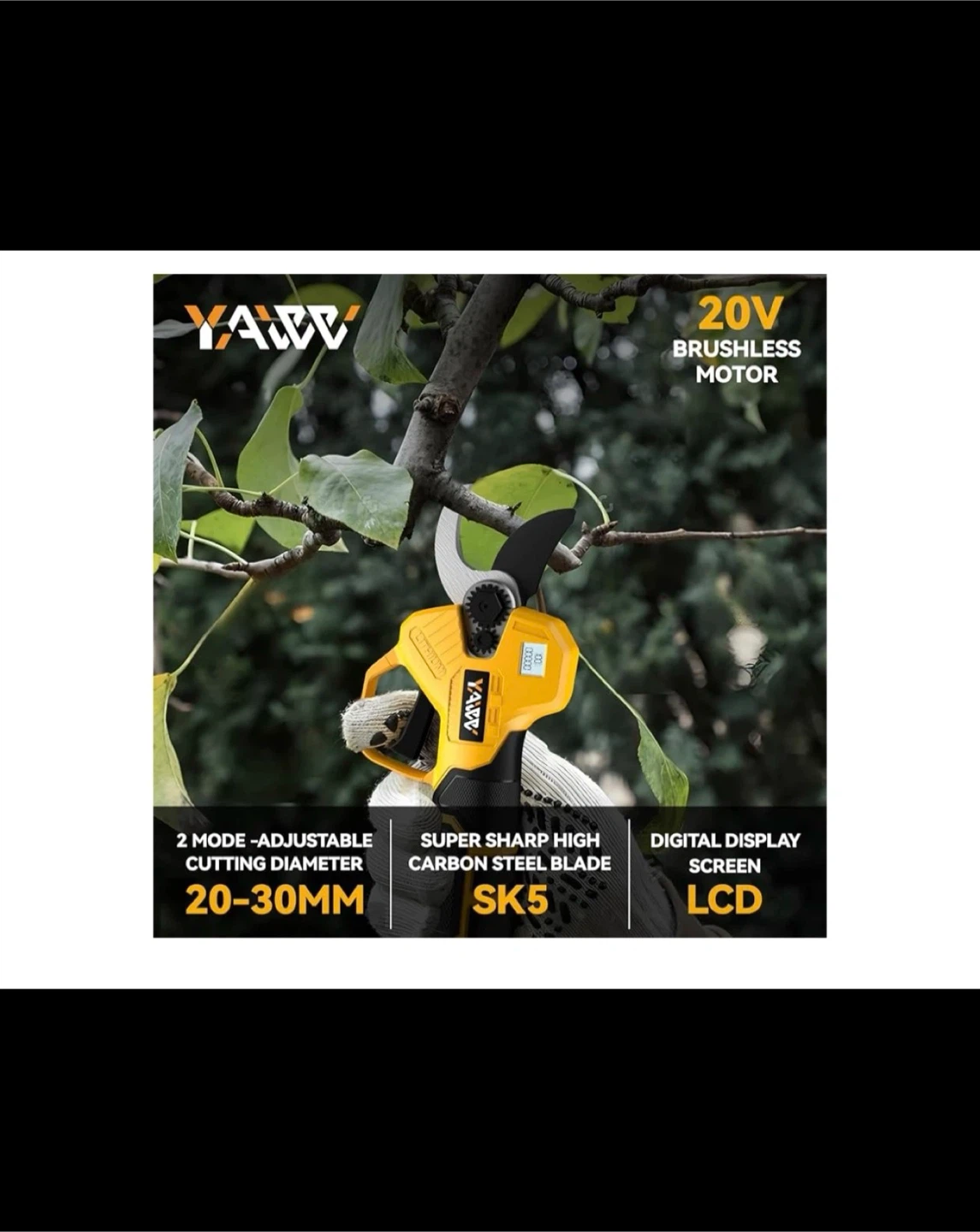 YAWV 20V Electric Pruning Shears - photo 2