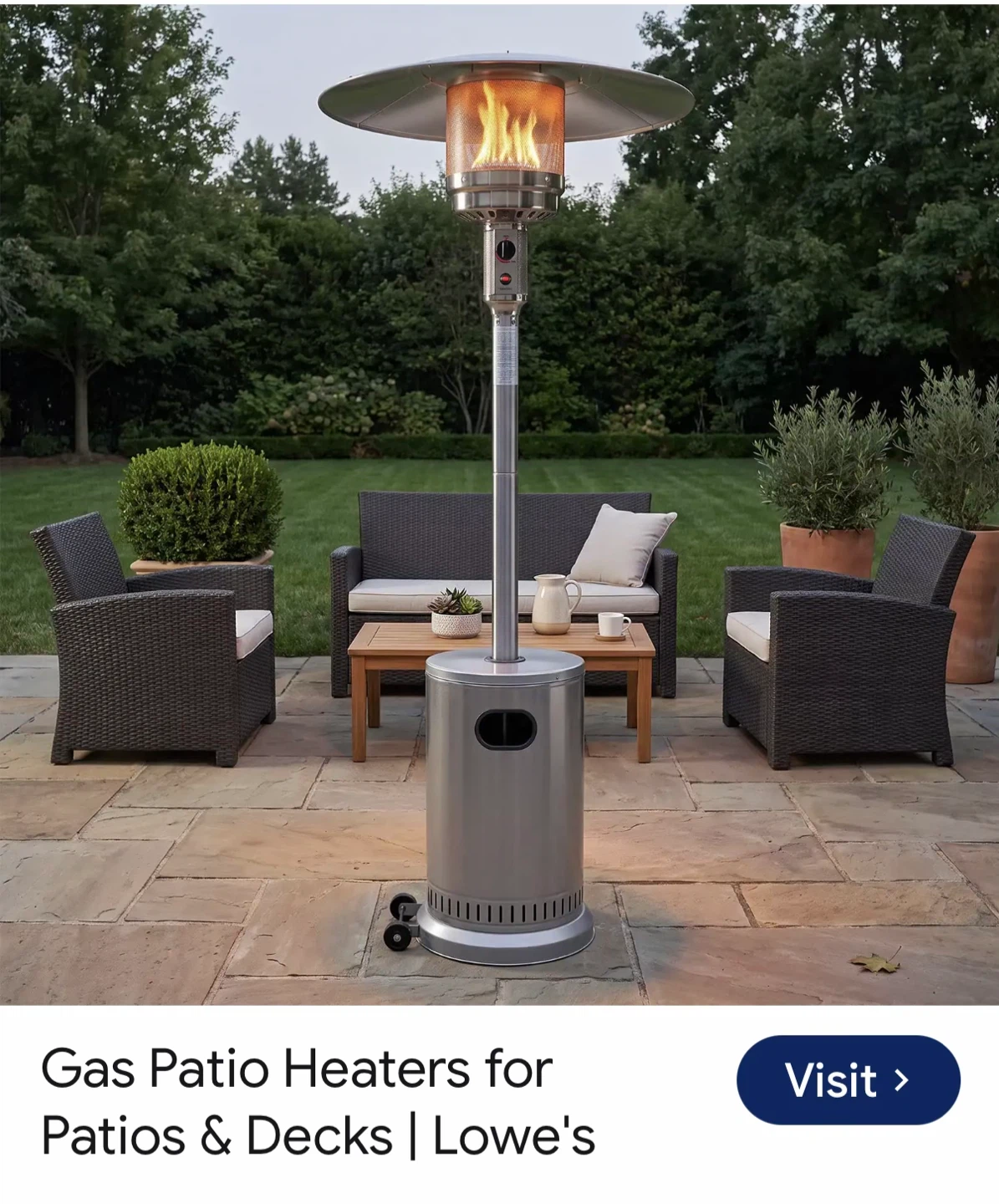 BRAND NEW IN THE BOX! FIRE SENSE PORTABLE PROPANE PATIO HEATER