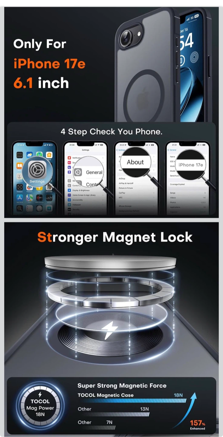 Magnetic Case for iPhone 17e - photo 2