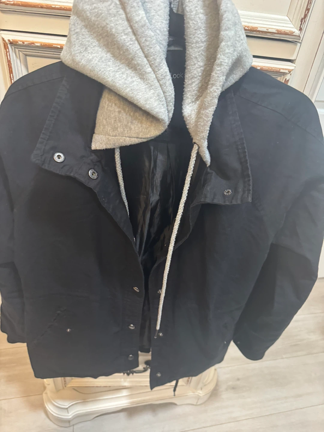 New Look Black Jacket with Gray Hood - photo 4