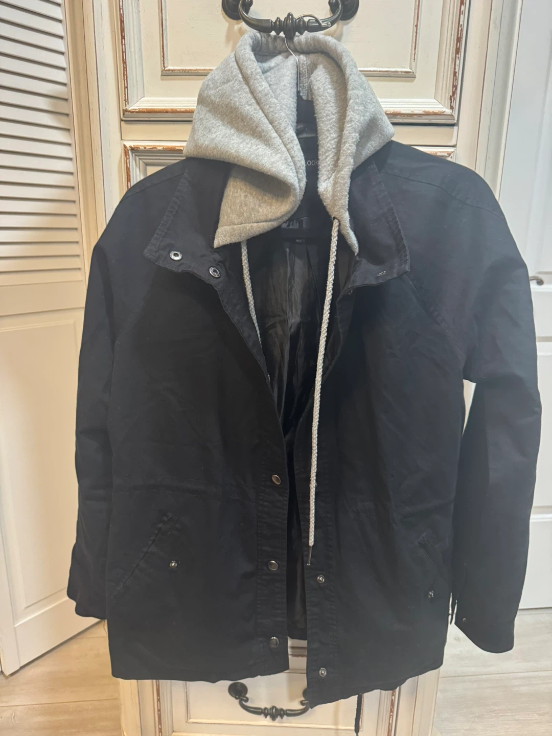 New Look Black Jacket with Gray Hood - photo 5