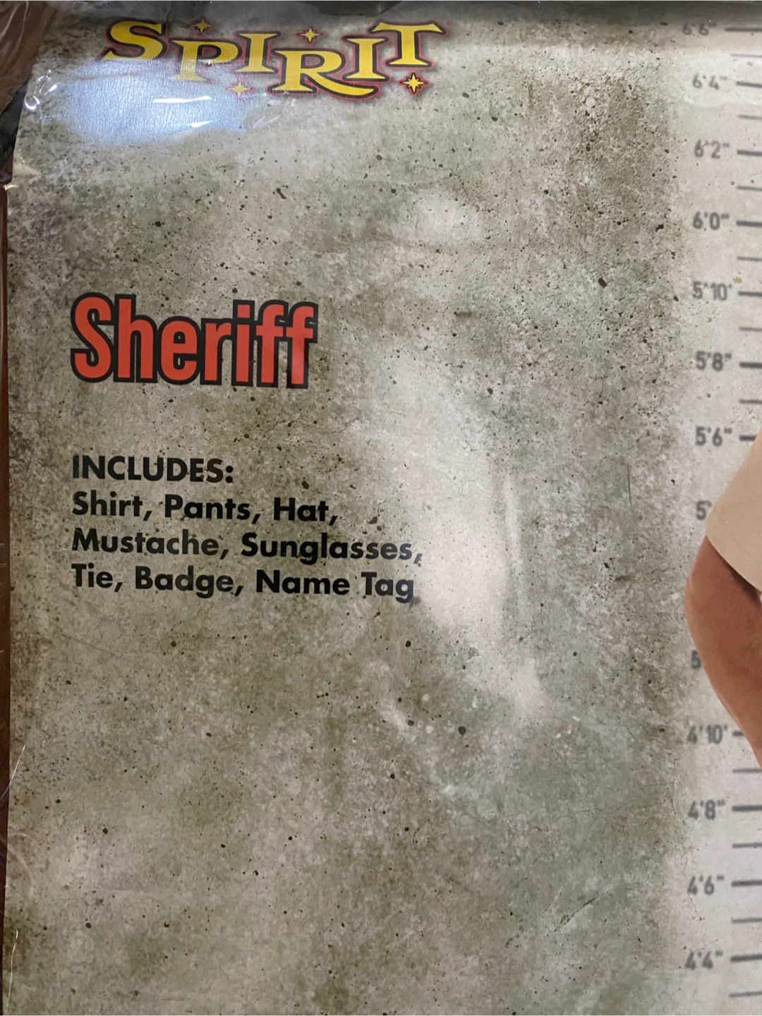 Spirit Halloween Sheriff Costume, Size XL - photo 3