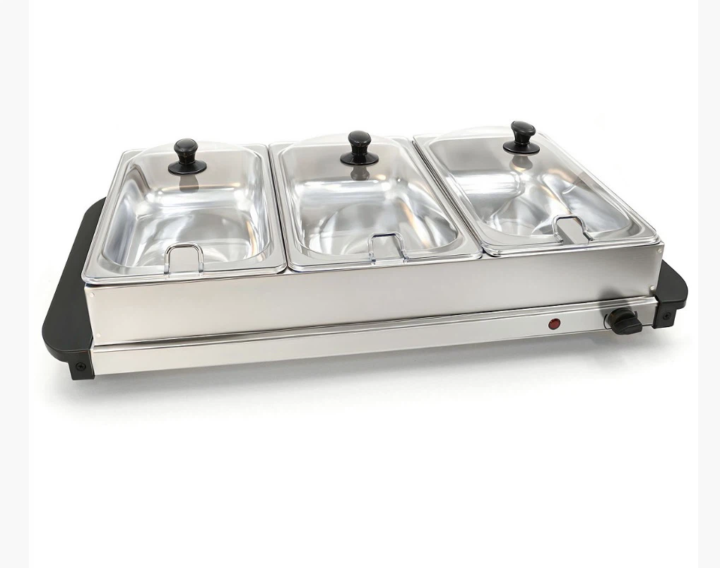 3-Tray Stainless Steel Buffet Server