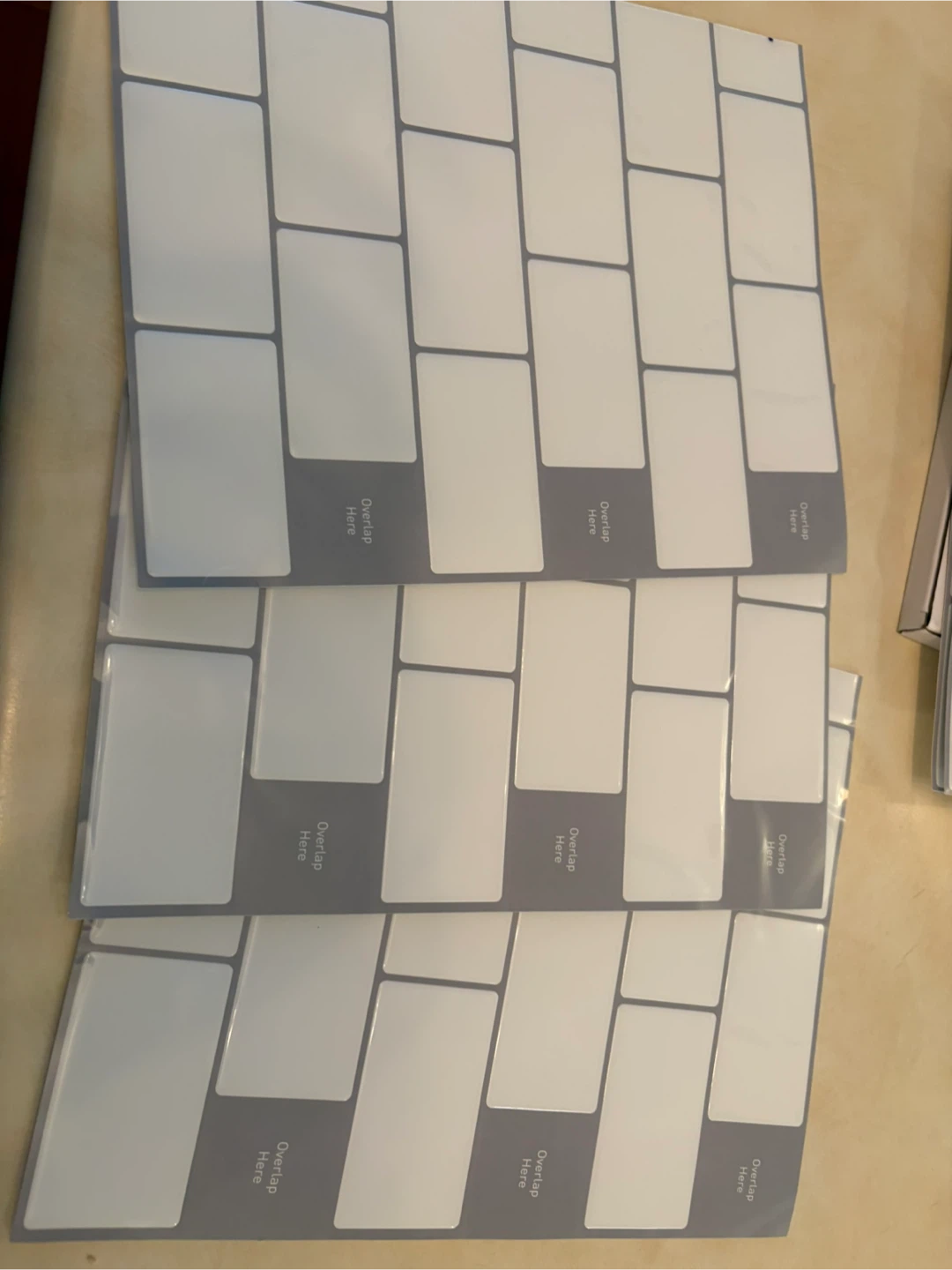 Sheet Peel & Stick Kitchen Backsplash, 12"x12", Bright White - photo 5