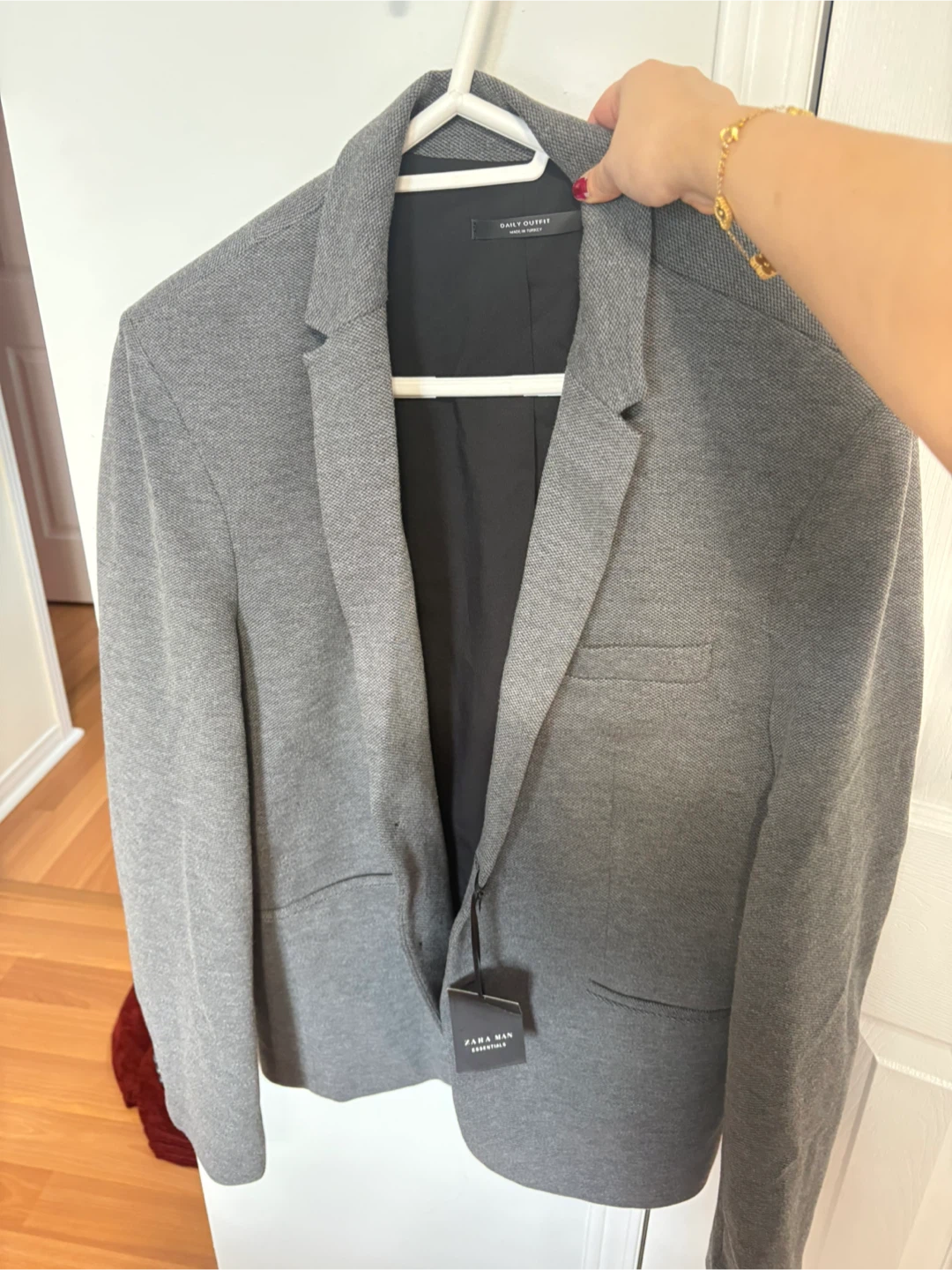 Zara Man Essentials Grey Blazer Size XL