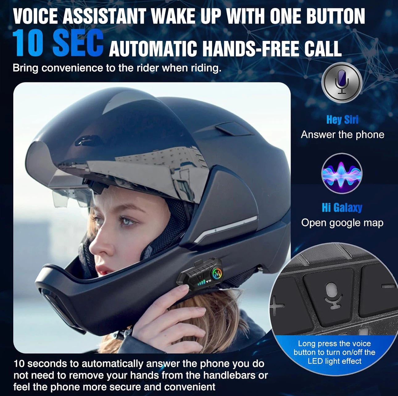 FEYA Y10 Motorcycle Helmet Bluetooth Headset - photo 4