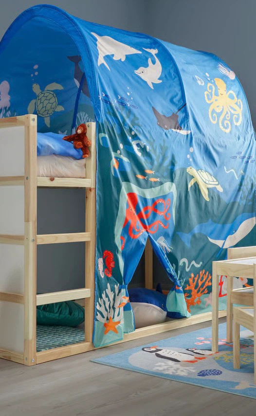 Convertible Bunk bed with tent