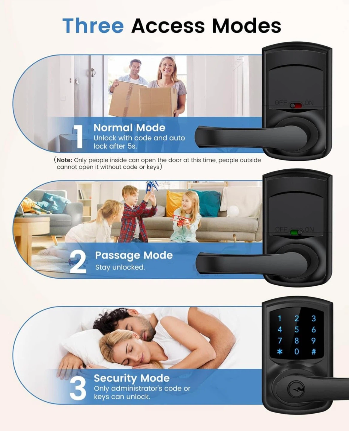 Hidalife Keyless Entry Smart Door Lock - photo 3