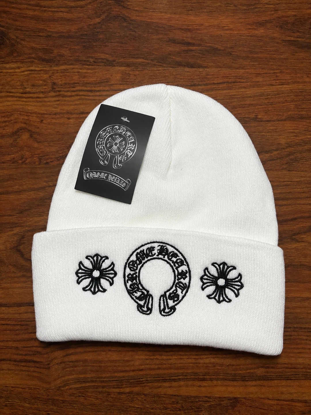 Chrome Hearts White Beanie