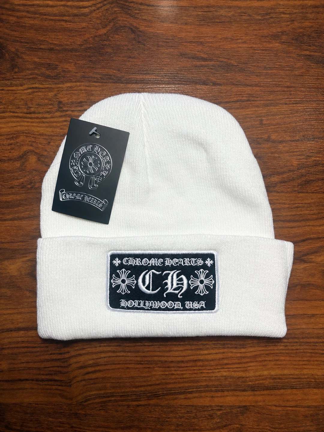 Chrome Hearts White Beanie
