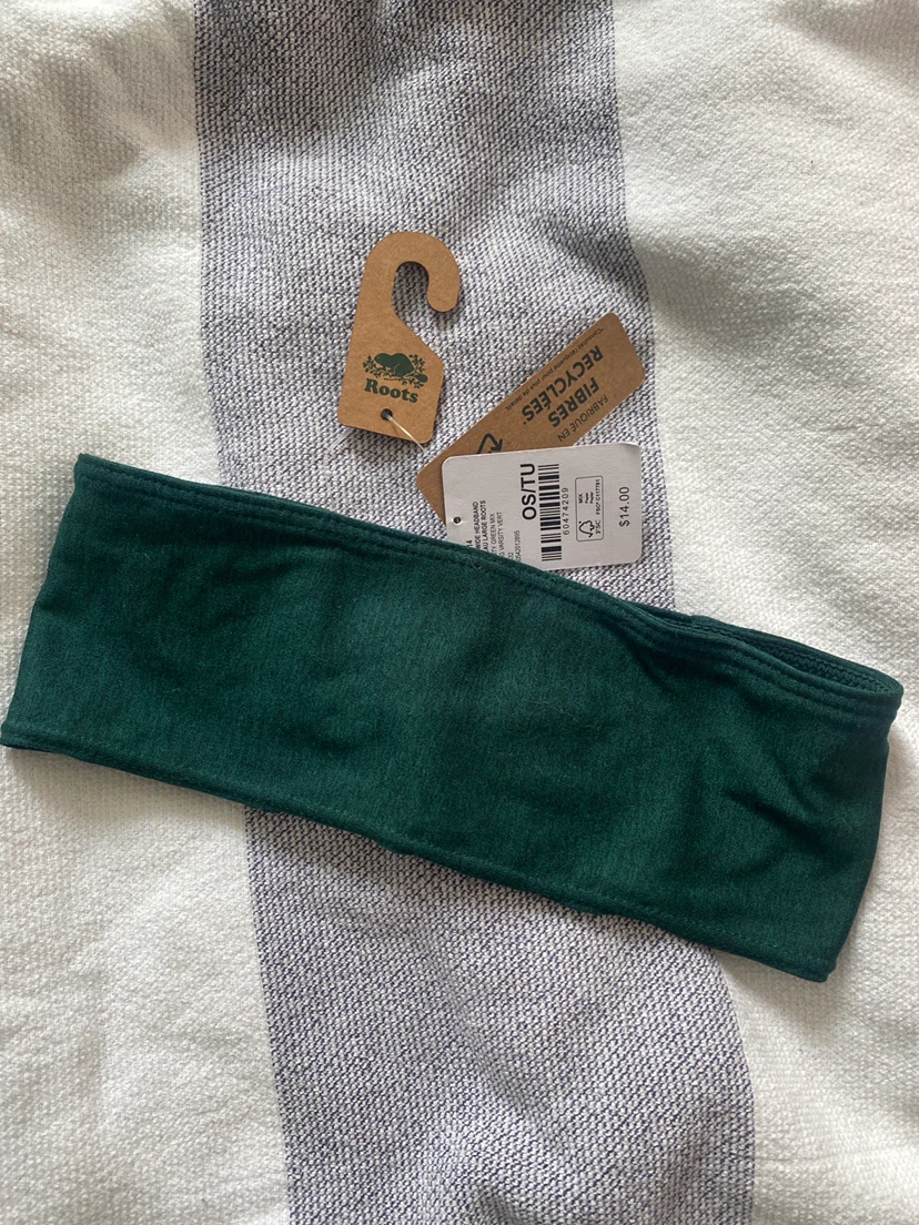 Roots Wide Headband - Varsity Green