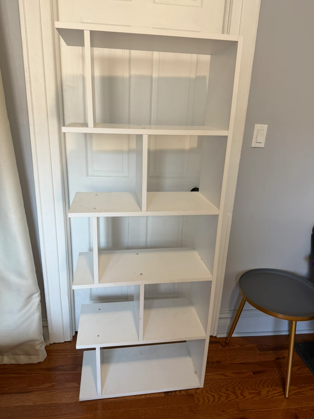 White Asymmetrical Bookshelf