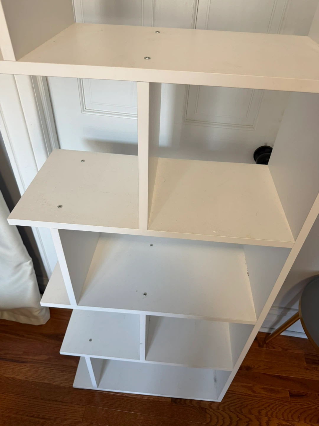 White Asymmetrical Bookshelf - photo 2