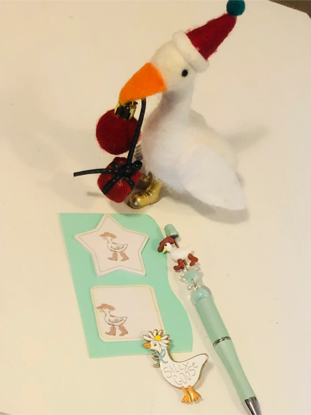 Goose Pack: Goose in Boots Holiday Ornament, Pen,Notes etc - photo 2