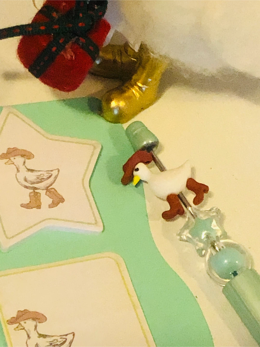 Goose Pack: Goose in Boots Holiday Ornament, Pen,Notes etc - photo 4