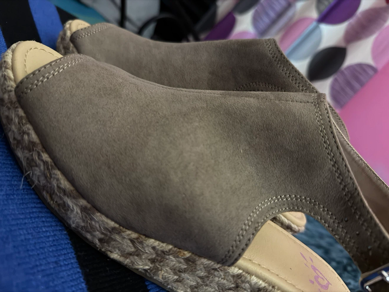 MOVING SALE!!! Justice Brown Faux Suede Espadrille Wedges - photo 2