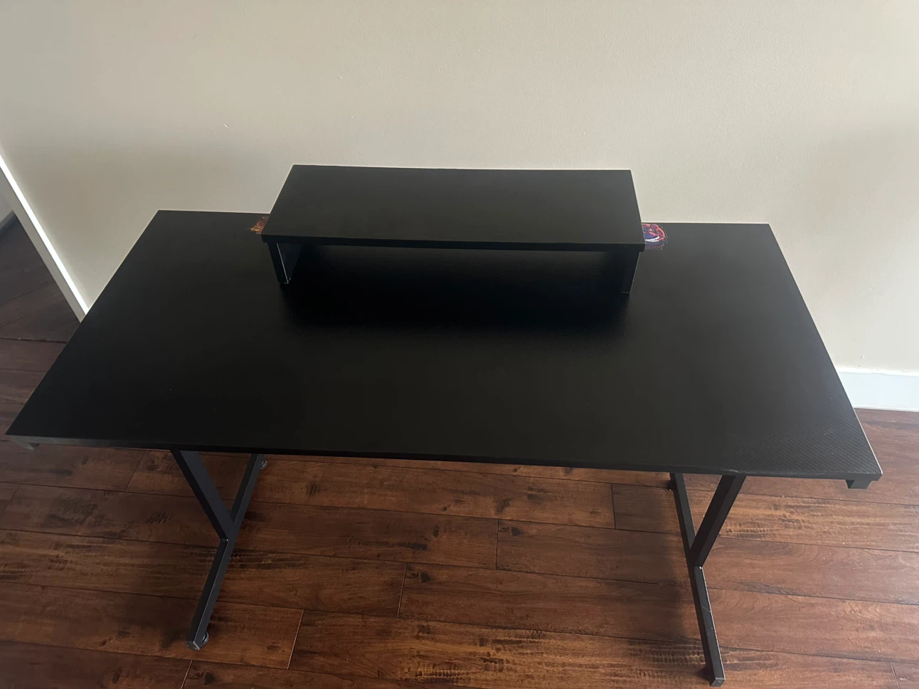 Black Gaming Desk with Monitor Stand - photo 2