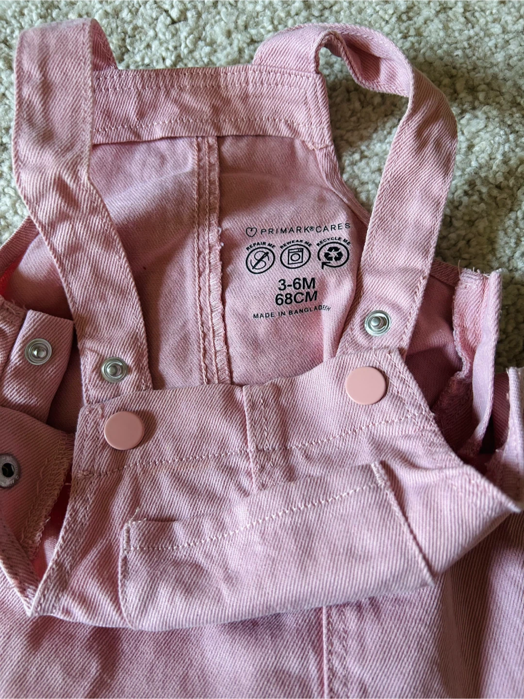 Primark Baby Pink Denim Overall Dress - photo 4