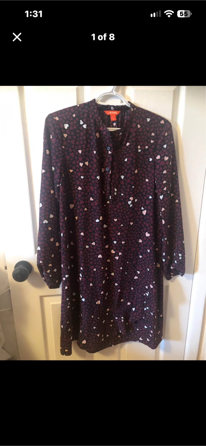 Cute dress/top with hearts pattern, size XS