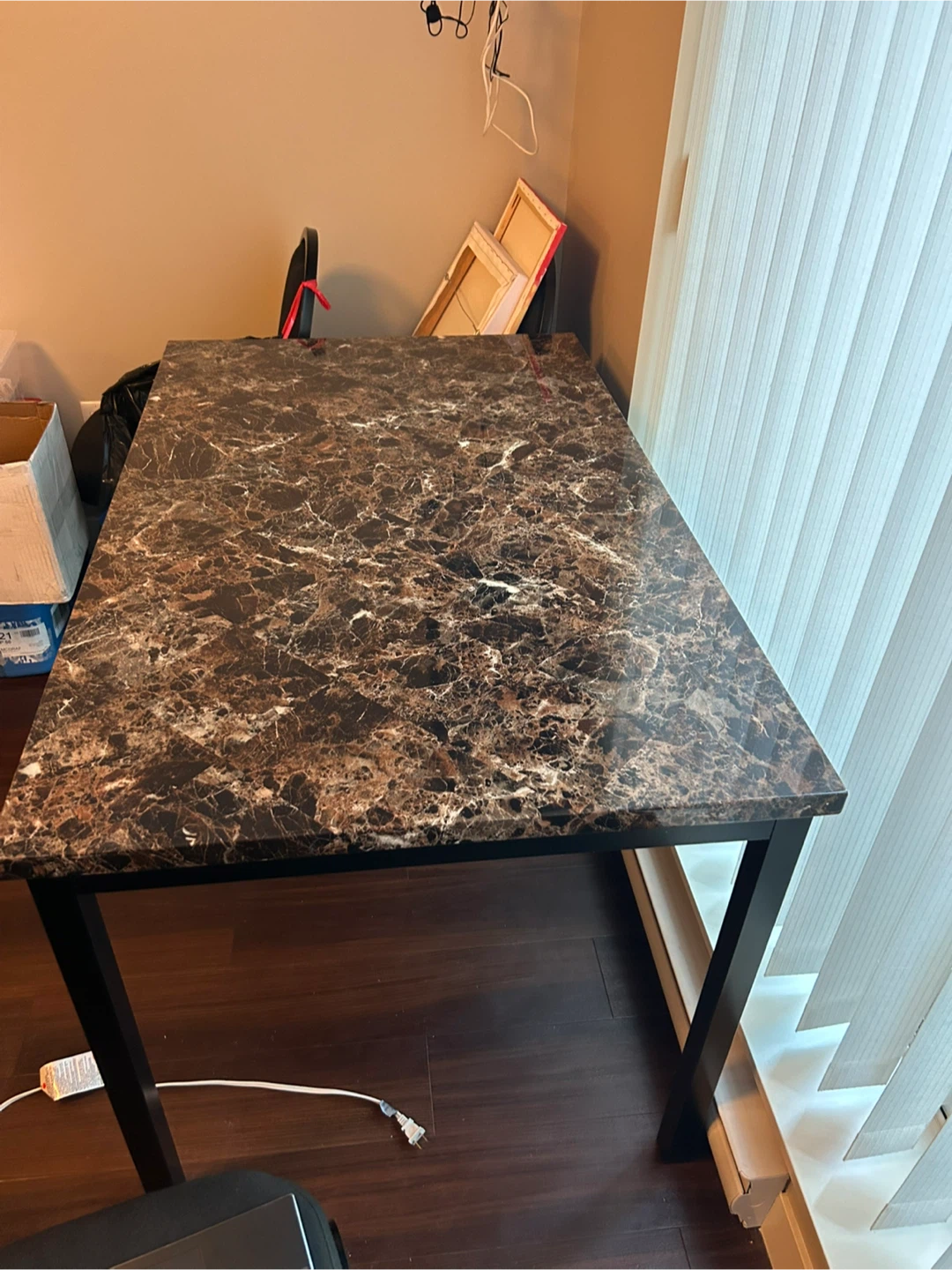 Faux Marble Dining Table