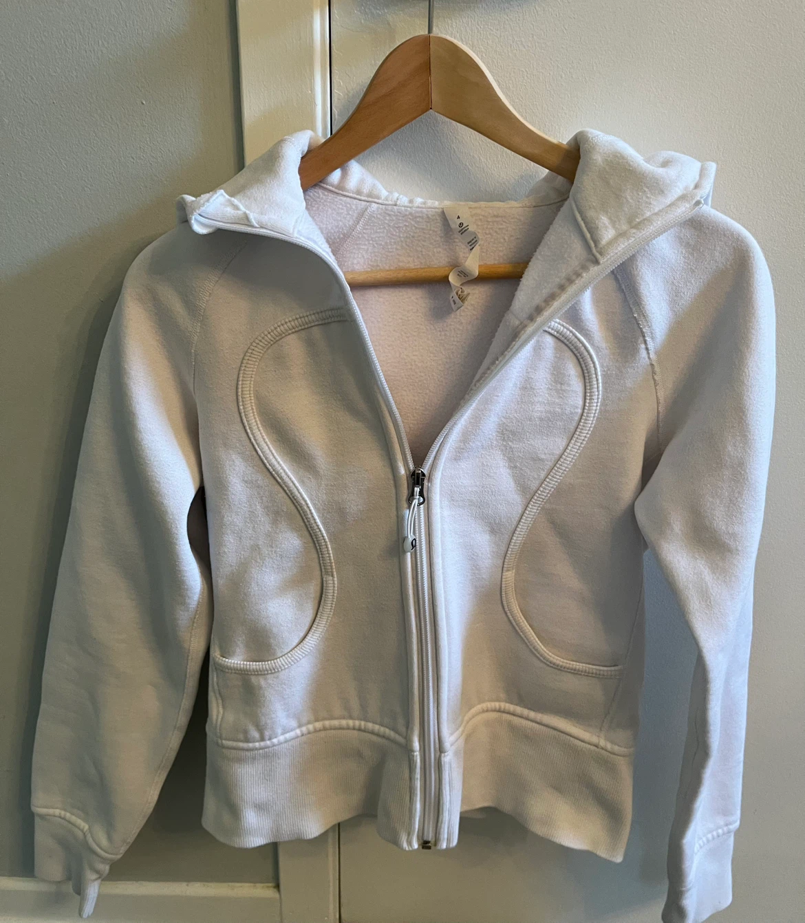 Lululemon Full Zip Hoodie White