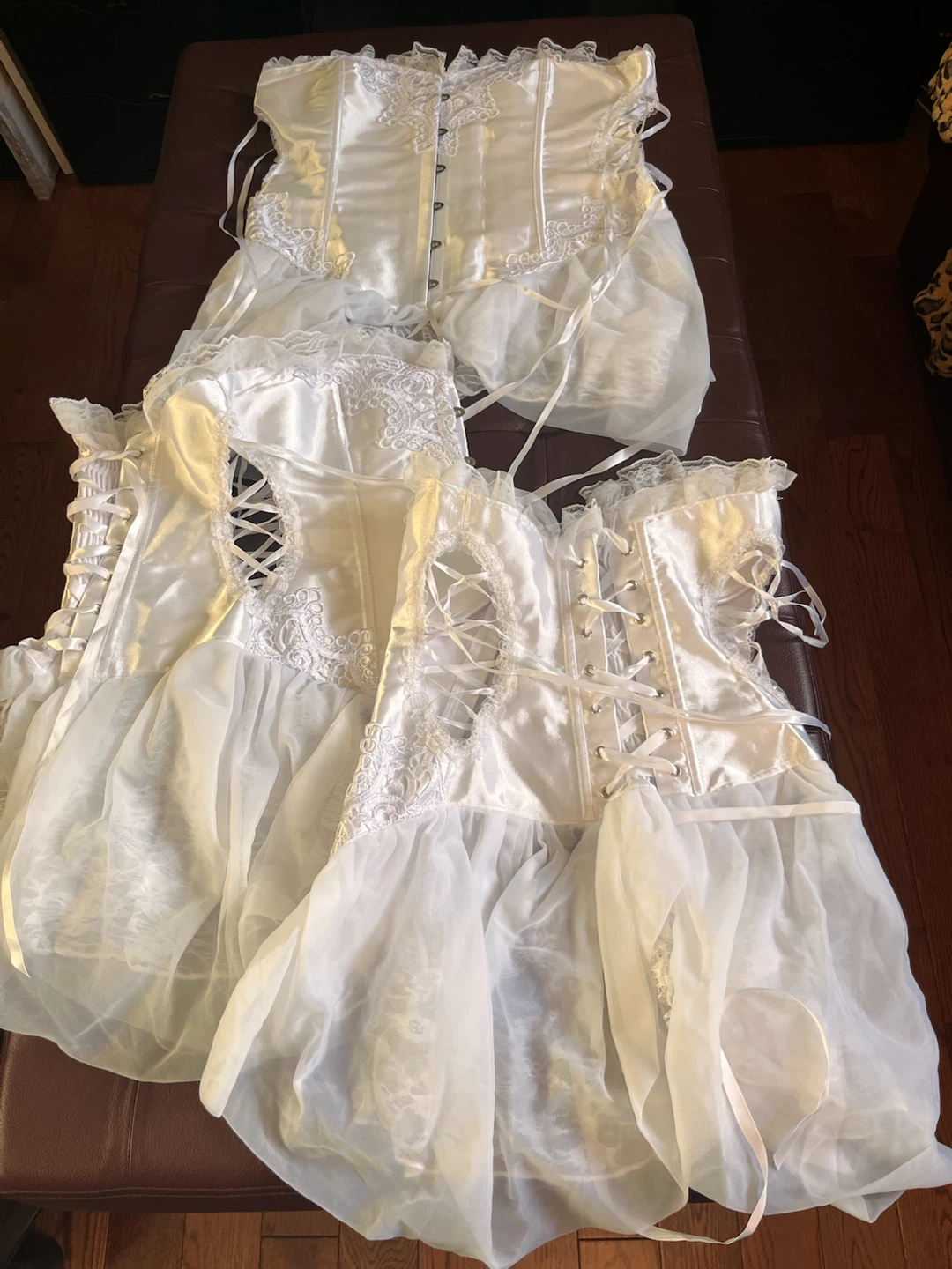 NEW $25 each White Corset Top with Lace Detail